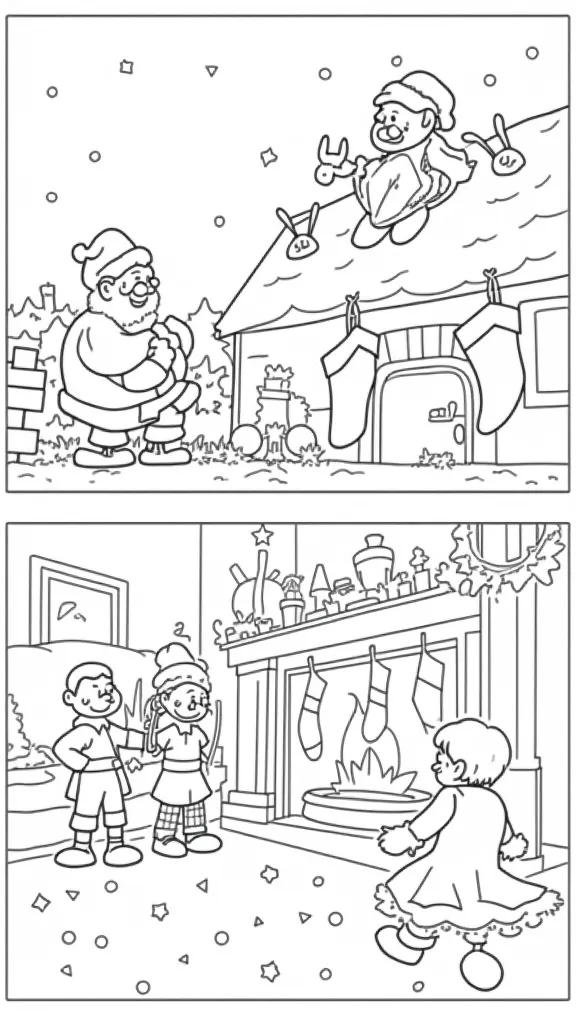 twas the night before christmas coloring pages